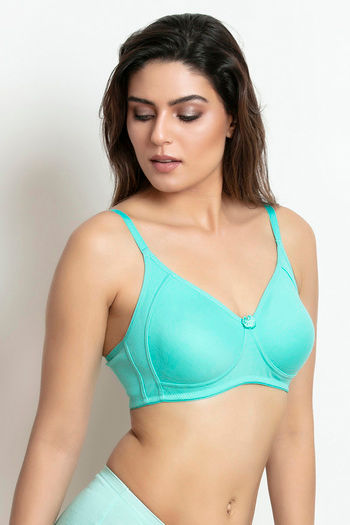 Buy Zivame Sporty Twist Padded Non Wired 3/4th Coverage T-Shirt Bra - Royal  Purple at Rs.450 online, Bra online