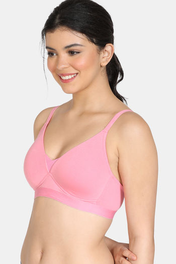 Buy Zivame Padded Non Wired 3/4th Coverage T-Shirt Bra - Morning Glory at Rs.382  online