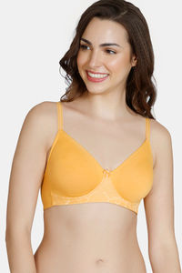 Buy Zivame Basics Double Layered Non Wired 3/4th Coverage Bra - Beeswax