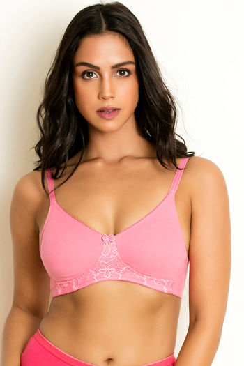 Buy Women's Zivame Pink Non Wired Full Coverage Bralette Bra Online