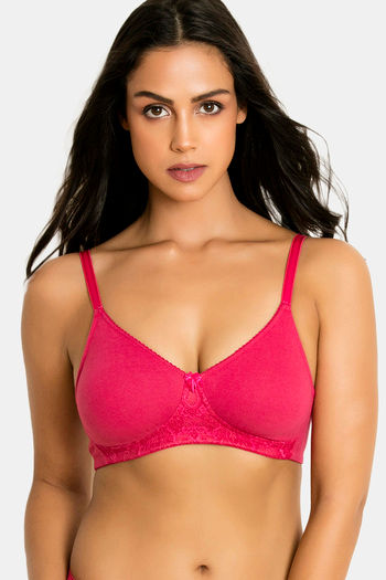 Buy Zivame Double Layered Non Wired Medium Coverage Bra-Hot Pink at Rs.240  online