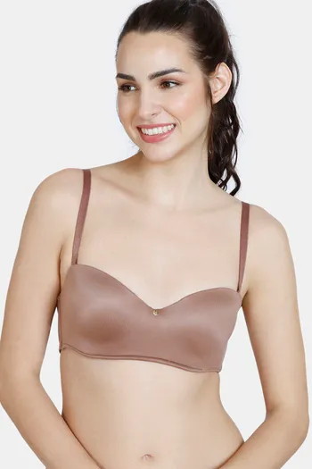Buy Zivame Marshmallow Padded Wired Low Coverage Strapless Bra