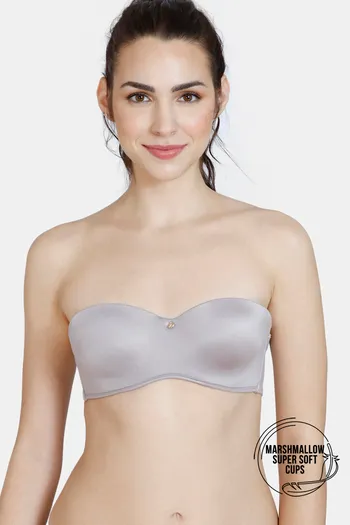 Zivame Women Padded Wired Half Cup Bra, Color: Zi1134_Anthracite