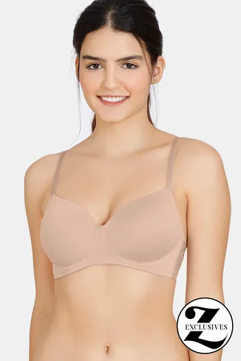 Buy Zivame Padded Non Wired 3/4Th Coverage T-Shirt Bra - Roebuck