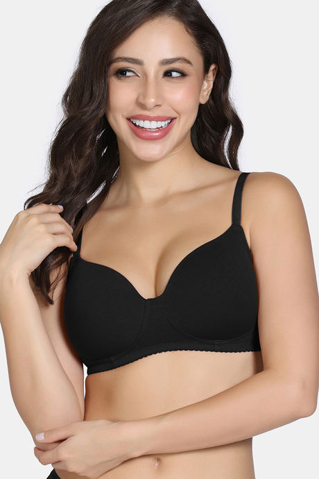 Zivame Padded Non Wired 3/4Th Coverage T-Shirt Bra - Tap Shoe