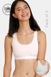 Buy Zivame GRL Double Layered Non Wired 3/4th Coverage Bra - Pink Grey2