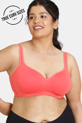 Buy Zivame True Curv Summer Love Padded Non Wired Full Coverage Super  Support Bra - Georgia Peach at Rs.540 online