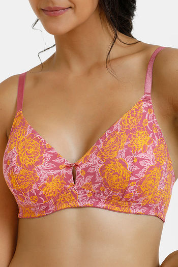 Buy Enamor Sweet Bow Printed T-Shirt Bra online In India @ Shyaway