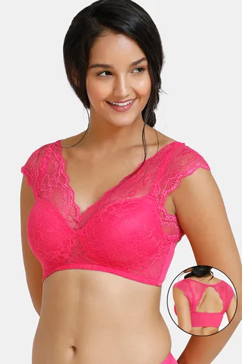 Buy Zivame Padded Non Wired Full Coverage Blouse Bra - Cabaret at