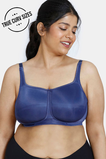 Buy Zivame Beautiful Basics Single Layered Non Wired Full Coverage  Minimiser Bra - Mineral Red online