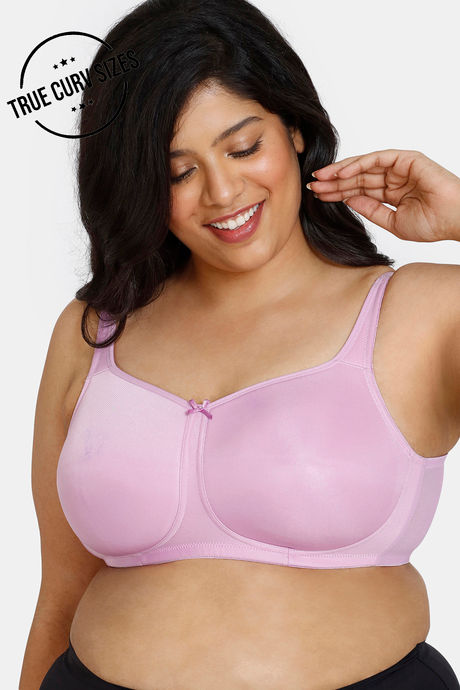Buy Zivame True Curv Padded Non Wired Full Coverage Minimiser Bra - Violet  Tulle at Rs.659 online