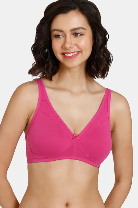 Buy Zivame Double Layered Non Wired Full Coverage Mastectomy Bra - Fuchsia  Red at Rs.450 online