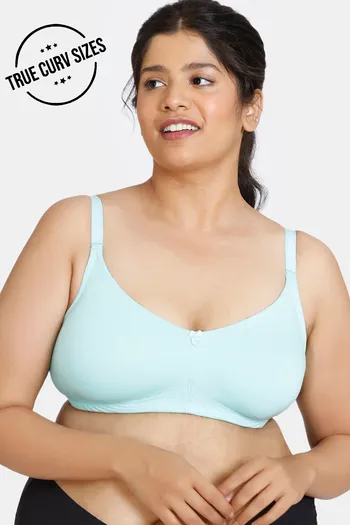 Buy Zivame True Curv Double Layered Non Wired 3/4th Coverage Sag Lift Bra -  Aruba Blue at Rs.315 online