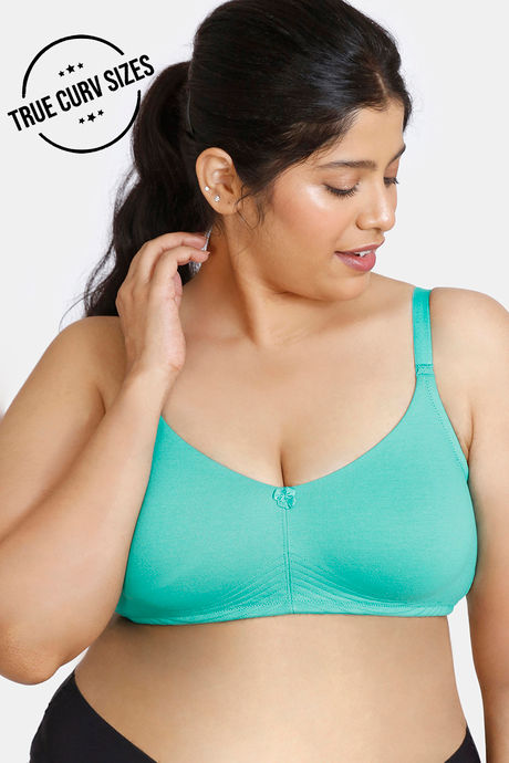 Buy Zivame True Curv Bohemian Magic Double Layered Wired 3/4th Coverage  Supper Support Bra - Cantaloupe at Rs.995 online