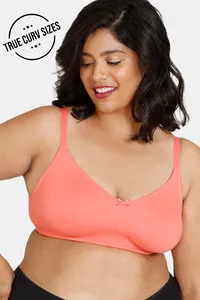 Buy Zivame Coalescence Double Layered Non-Wired Full Coverage Bra - Ceramic  Online