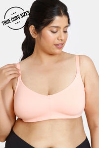Buy Zivame Double Layered Non-Wired 3/4th Coverage Sag Lift Bra - Peach Pearl