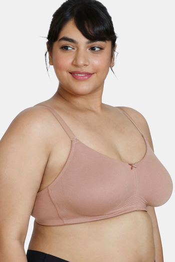 Buy Zivame Maternity Double Layered Non Wired 3/4th Coverage Maternity /  Nursing Bra - Peach Pearl at Rs.315 online