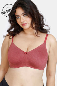 Buy Zivame Double Layered Non Wired 3/4Th Coverage Sag Lift Bra - Sundried Tomato