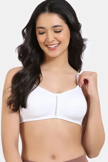 Buy Zivame Double Layered Non Wired 3/4th Coverage Bra - White