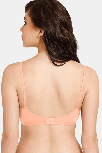 Buy Rosaline Everyday Anti-Microbial Double Layered Non Wired 3/4th  Coverage T-Shirt Bra - Peach Pearl at Rs.354 online