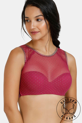 Buy Zivame Disco Padded Wired 3/4th Coverage Blouse Bra - Tea Rose