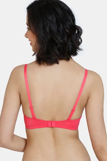 Buy Zivame Beautiful Basics Padded Non Wired 3/4th Coverage T-Shirt Bra -  Rhododendron at Rs.492 online