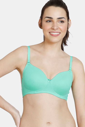 Buy Zivame Beautiful Basics Padded Non Wired 3-4th Coverage T-Shirt Bra -  Jazzy online