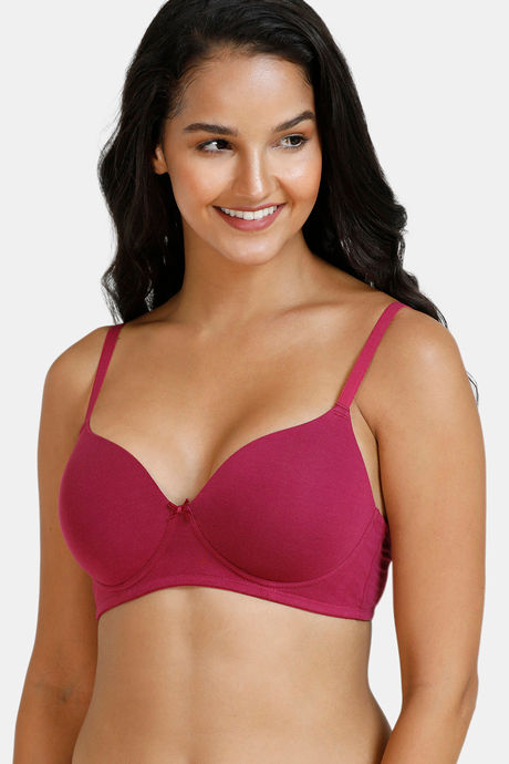 Buy Zivame Padded Wired 3/4th Coverage T-Shirt Bra - Georgia Peach at  Rs.600 online