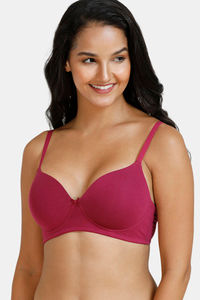 Buy Zivame Padded Non Wired 3/4th Coverage Bra-Raspberry Radiance