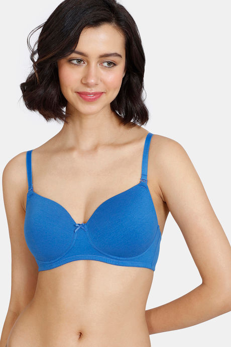 Buy Zivame Beautiful Basics Padded Non Wired 3/4Th Coverage T-Shirt Bra -  Turkish Tile at Rs.549 online