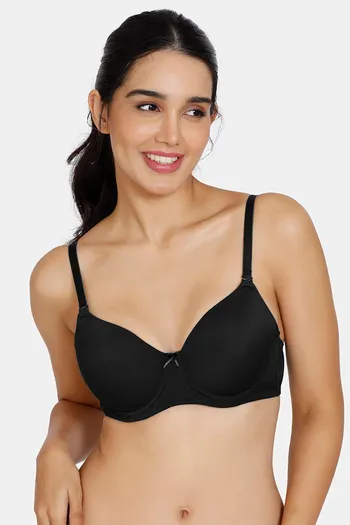Buy Zivame Padded Wired 3/4Th Coverage T-Shirt Bra - Anthracite