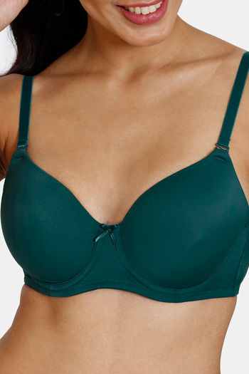 Buy Zivame Padded Wired 3/4th Coverage T-Shirt Bra - Botanical Garden at Rs.405  online