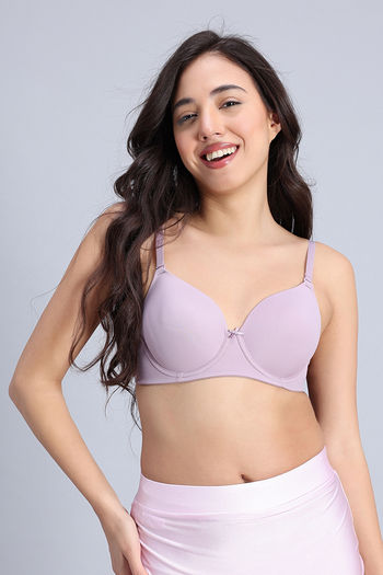 Buy Zivame Padded Wired 3/4Th Coverage T-Shirt Bra - Elderberry