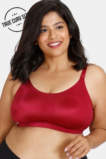 Buy Zivame Miracle Double Layered Non-Wired Full Coverage Super Support Bra - Beet Red