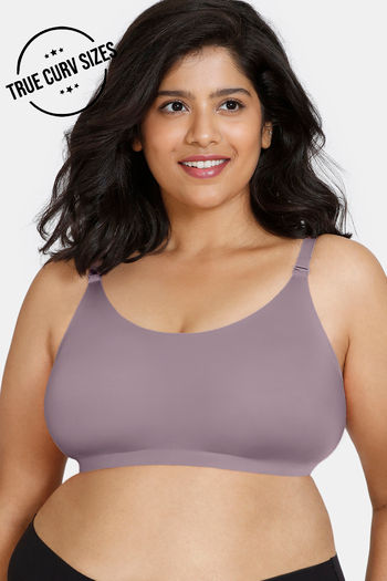 Buy Zivame True Curv Double Layered Non Wired Full Coverage Super Support - Elderberry