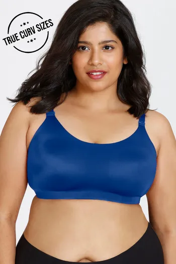 Buy Zivame True Curv Miracle Double Layered Non Wired Full Coverage Super  Support Bra - Navy Peony at Rs.1595 online