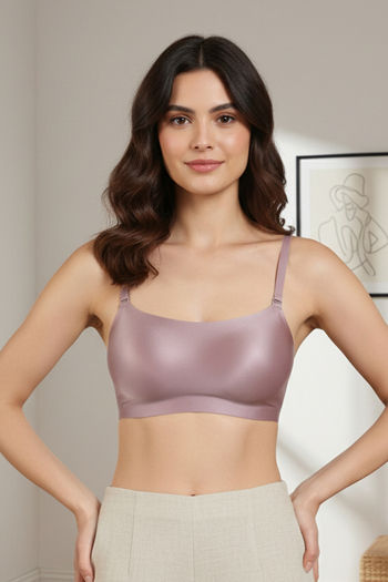 Buy Zivame Miracle Padded Non Wired Full Coverage T-Shirt Bra - Elderberry