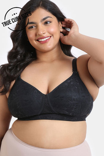 Buy Zivame True Curv Lightly Lined Padded Non Wired Full Coverage Super Support Spacer Bra - Anthracite