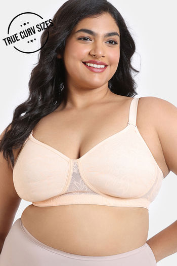 Buy Zivame True Curv Lightly Lined Padded Non Wired Full Coverage Super Support Spacer Bra - Bellini