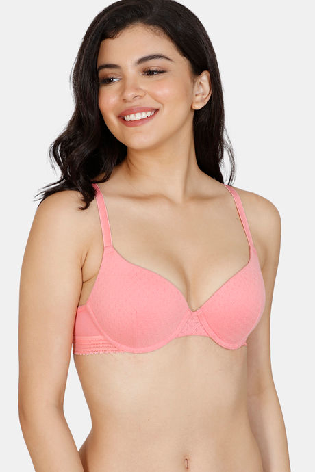 Buy Zivame Push-Up Wired Medium Coverage T-Shirt Bra - Anthracite at Rs.623  online