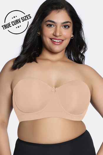 Buy Zivame True Curv Padded Wired Full Coverage Strapless Bra - Roebuck