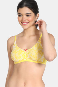 Buy Zivame Rhapsody Of Blue Double Layered Non Wired 3/4th Coverage T-Shirt Bra - Minion Yellow