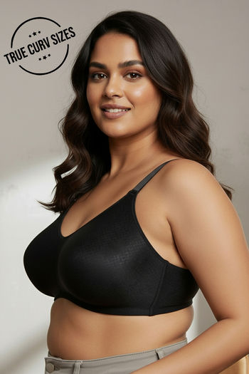 Buy Zivame Shimmering Secrets Lightly Lined Non Wired Full Coverage Minimiser Bra - Anthracite