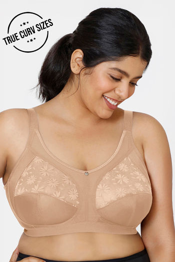 Buy Zivame True Curv Beautiful Basics Double Layered Non Wired Full Coverage Super Support Bra - Skin