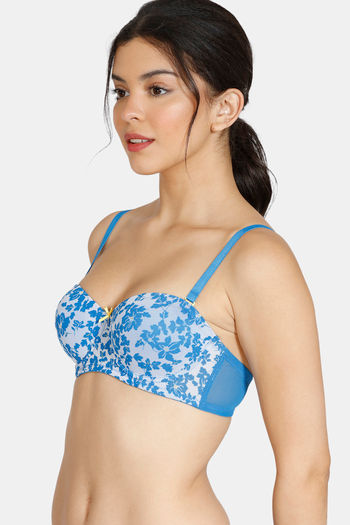 Buy Zivame Rhapsody Of Blue Push-Up Wired Medium Coverage Bra - French Blue  at Rs.500 online