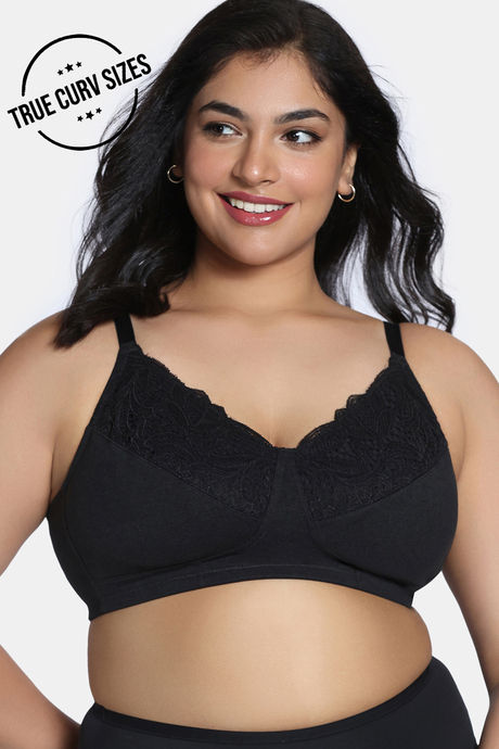Zivame True Curv Beautilful Basics Double Layered Non Wired Full Coverage Super Support Bra - Tap Shoe