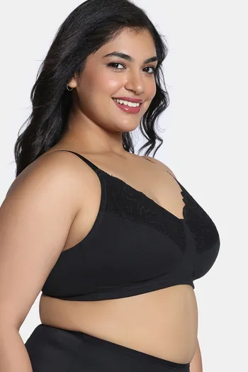 Zivame True Curv Beautilful Basics Double Layered Non Wired Full Coverage Super Support Bra - Salsa