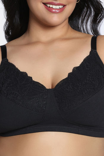 Zivame True Curv Beautilful Basics Double Layered Non Wired Full Coverage Super Support Bra - Salsa