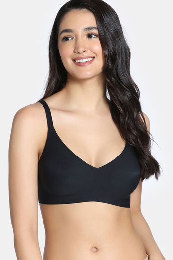 Buy Zivame Seamless Collective Padded Non Wired 3/4Th Coverage T-Shirt Bra  - Black