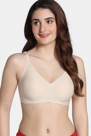 Buy Zivame Seamless Collective Padded  Non Wired 3/4Th Coverage T-Shirt Bra  - Skin